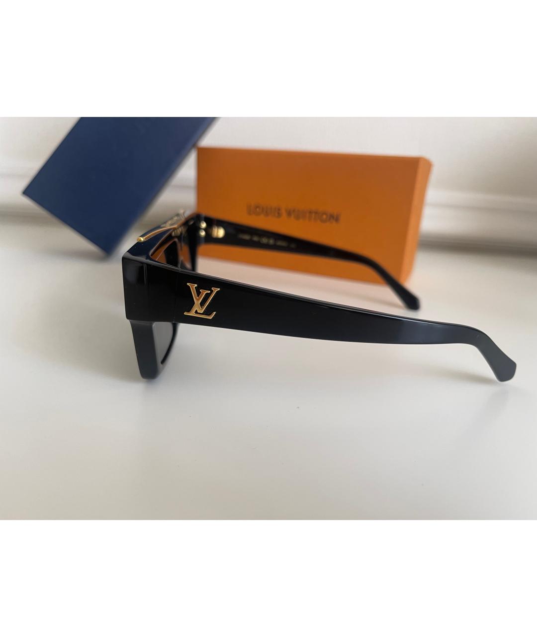 LOUIS VUITTON Черные пластиковые солнцезащитные очки, фото 5