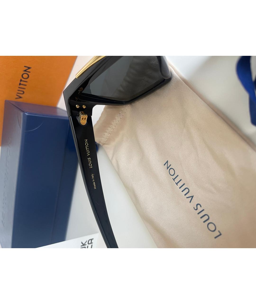 LOUIS VUITTON Черные пластиковые солнцезащитные очки, фото 6