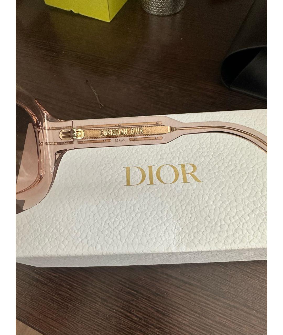 CHRISTIAN DIOR Розовые пластиковые солнцезащитные очки, фото 4