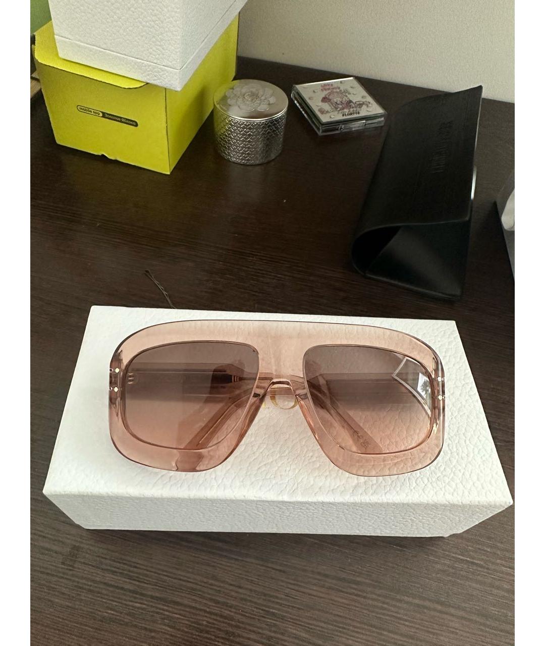 CHRISTIAN DIOR Розовые пластиковые солнцезащитные очки, фото 2