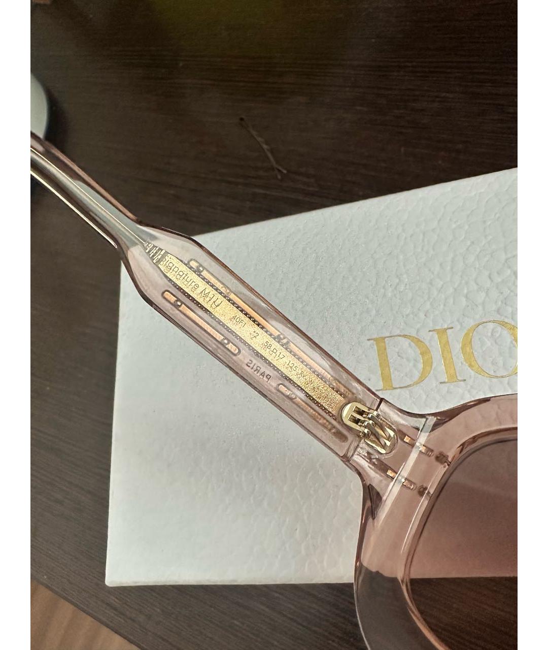 CHRISTIAN DIOR Розовые пластиковые солнцезащитные очки, фото 3