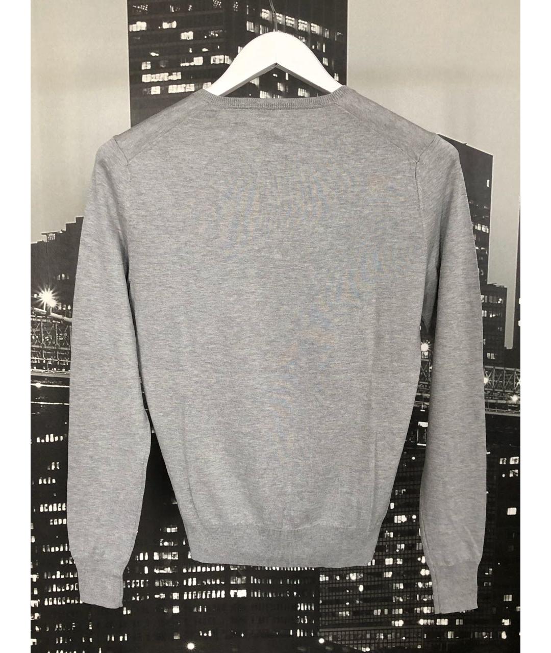 PAOLO PECORA Серый шелковый джемпер / свитер, фото 2