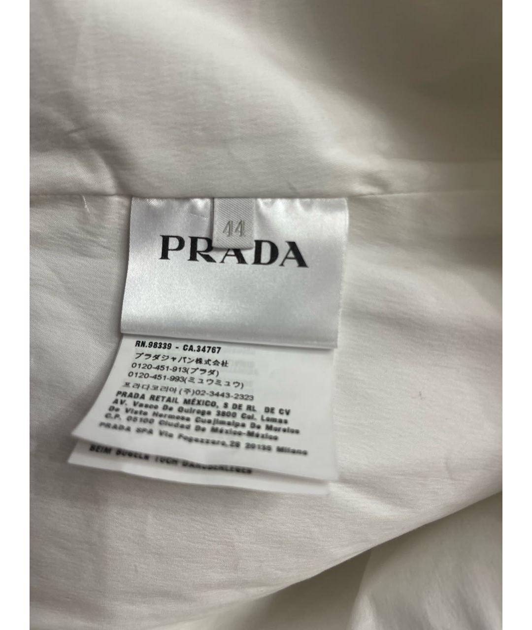 PRADA Белая хлопковая майка, фото 6