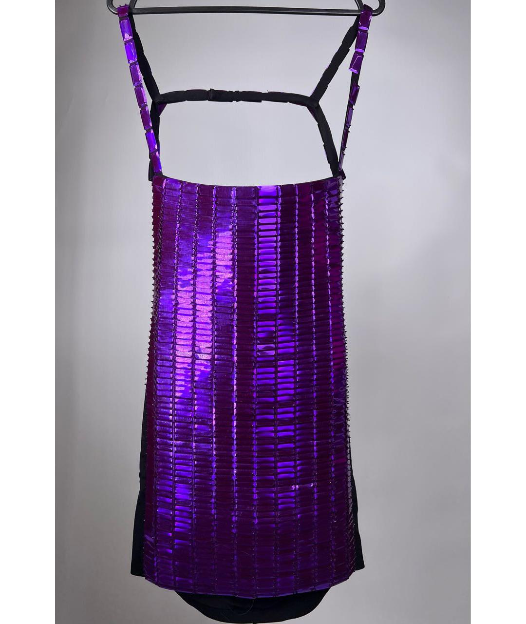 THE ATTICO Фиолетовое коктейльное платье, фото 2