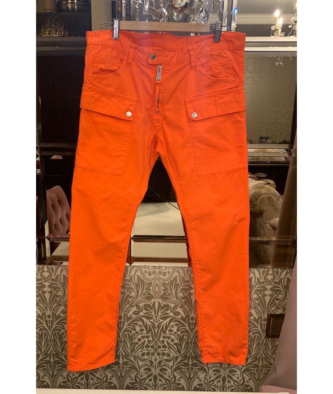 DSQUARED2 Оранжевое хлопковые джинсы, фото 8