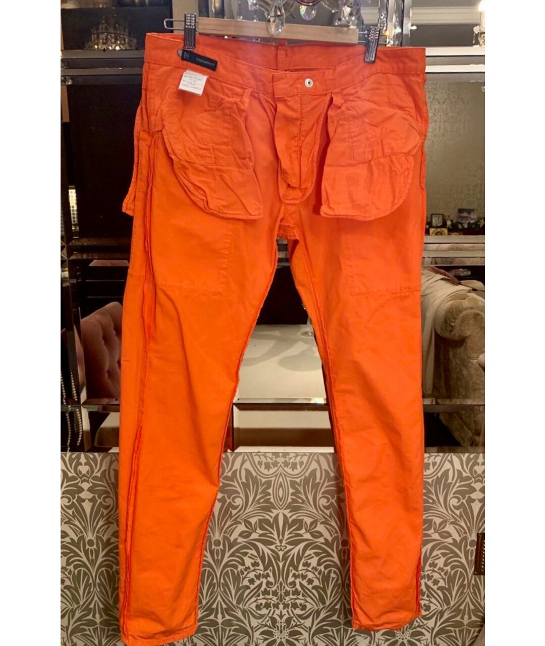 DSQUARED2 Оранжевое хлопковые джинсы, фото 3