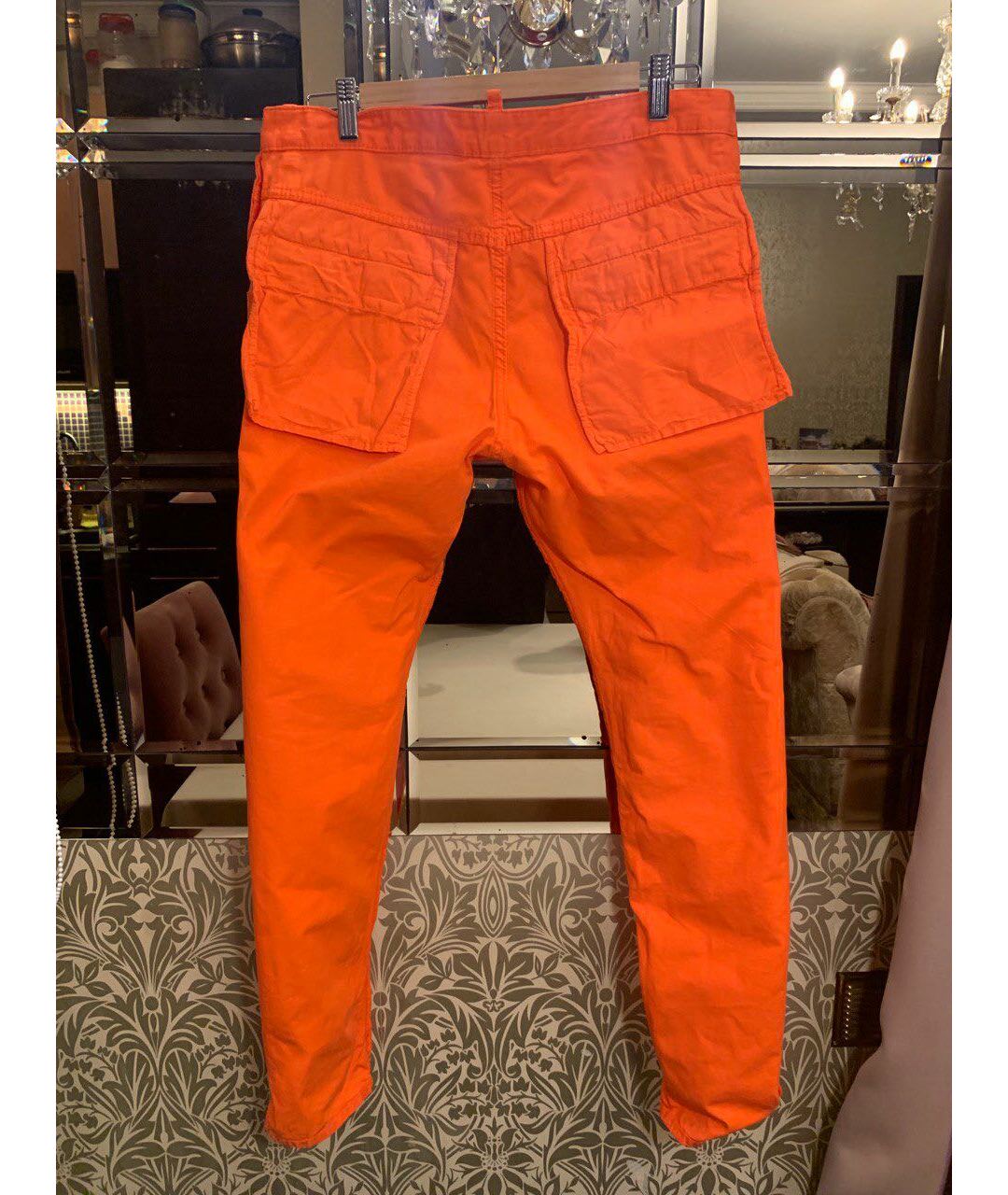 DSQUARED2 Оранжевое хлопковые джинсы, фото 7