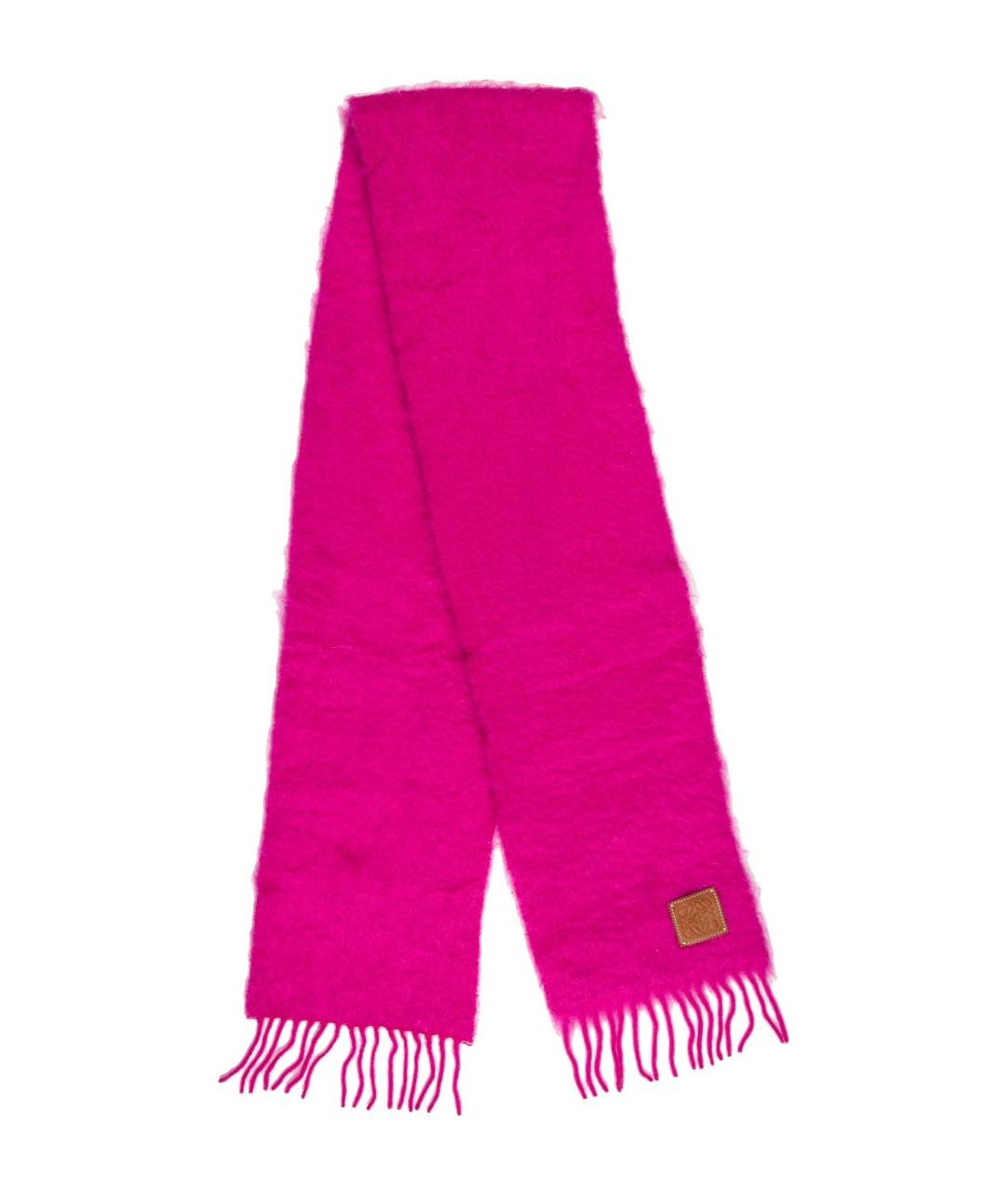 LOEWE Фуксия шерстяной шарф, фото 1