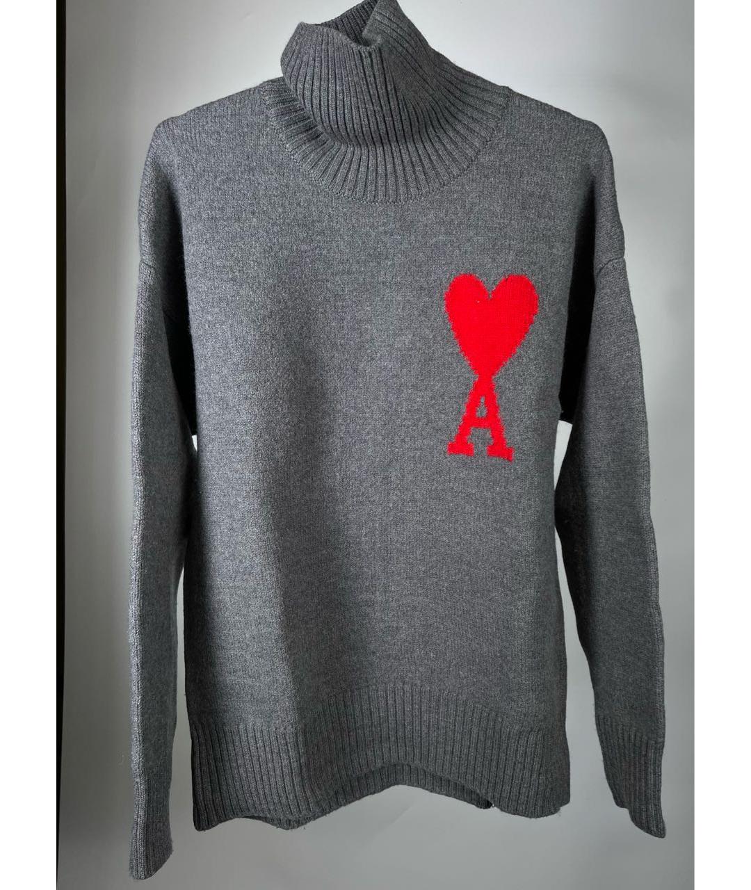 AMI ALEXANDRE MATTIUSSI Серый джемпер / свитер, фото 7
