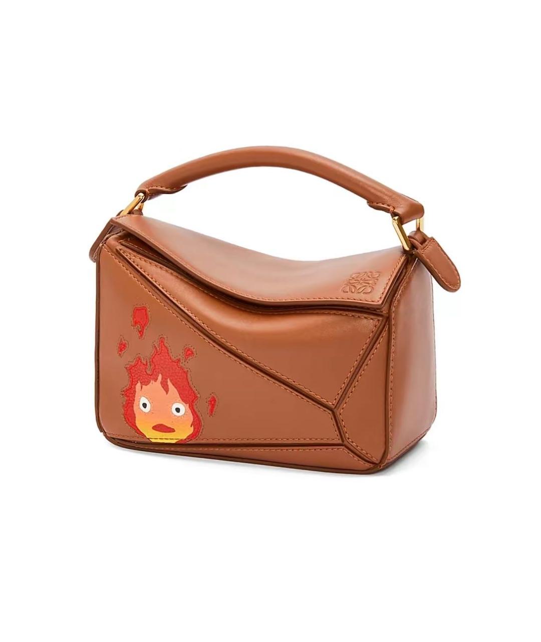 LOEWE Коричневая кожаная сумка через плечо, фото 1