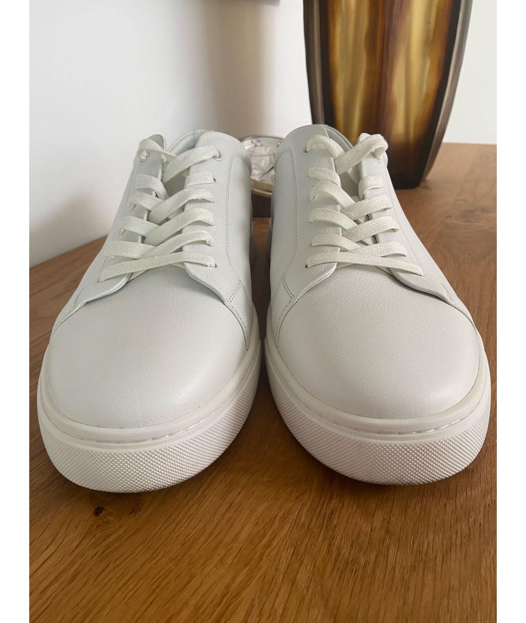 12 STOREEZ Белые кожаные низкие кроссовки / кеды, фото 5
