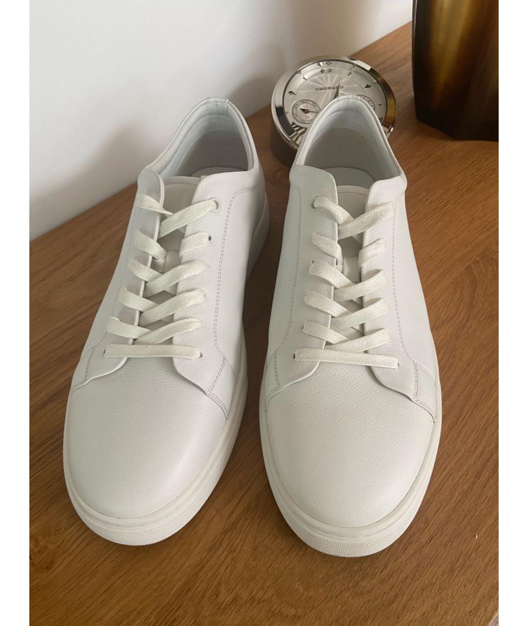 12 STOREEZ Белые кожаные низкие кроссовки / кеды, фото 2