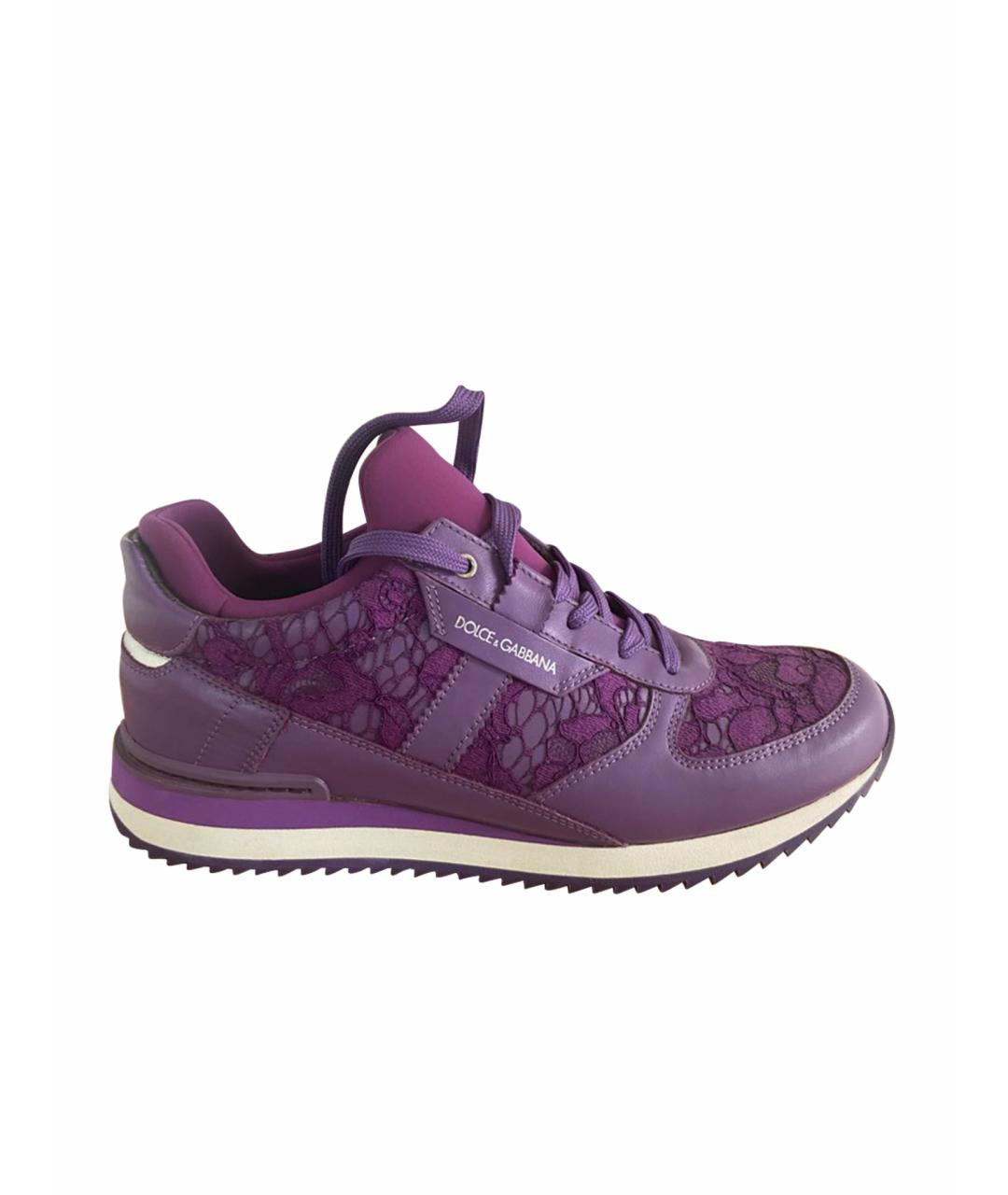 DOLCE&GABBANA Фиолетовые кроссовки, фото 1