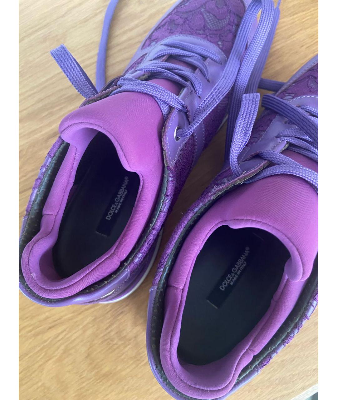 DOLCE&GABBANA Фиолетовые кроссовки, фото 7