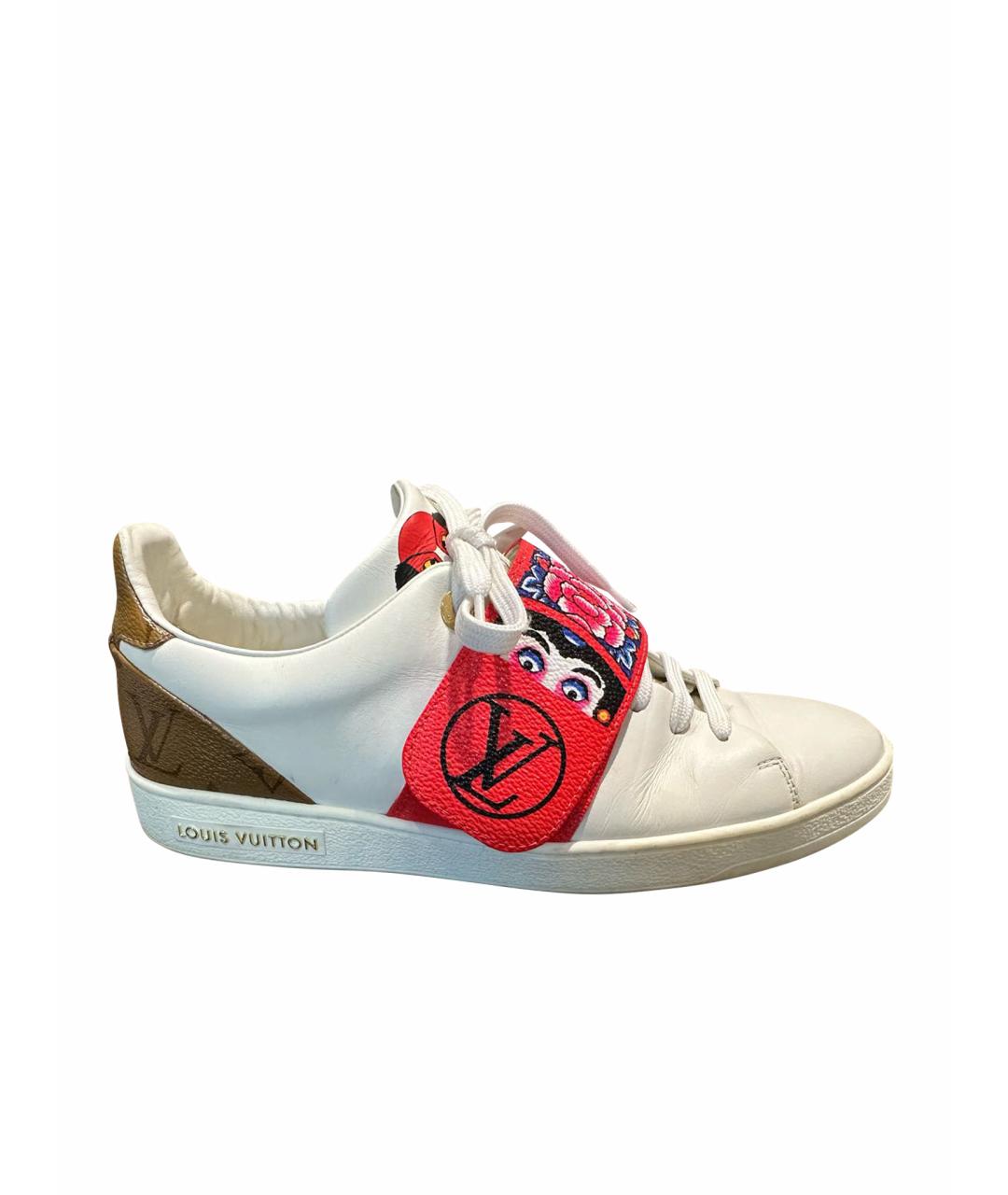 LOUIS VUITTON Белые кожаные кеды, фото 1