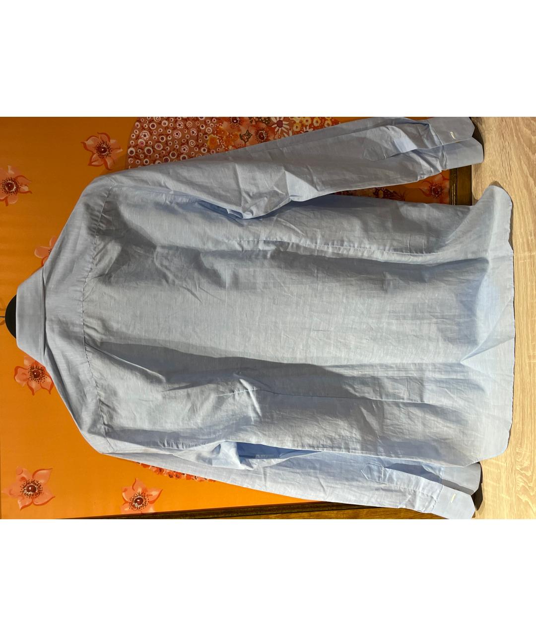 KITON Бирюзовая хлопковая классическая рубашка, фото 6
