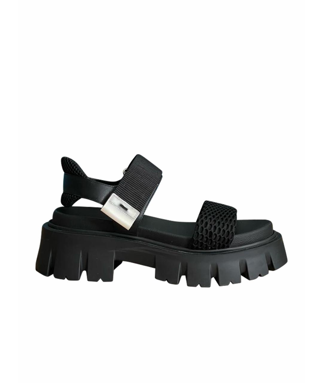 PREMIATA Черные синтетические сандалии, фото 1