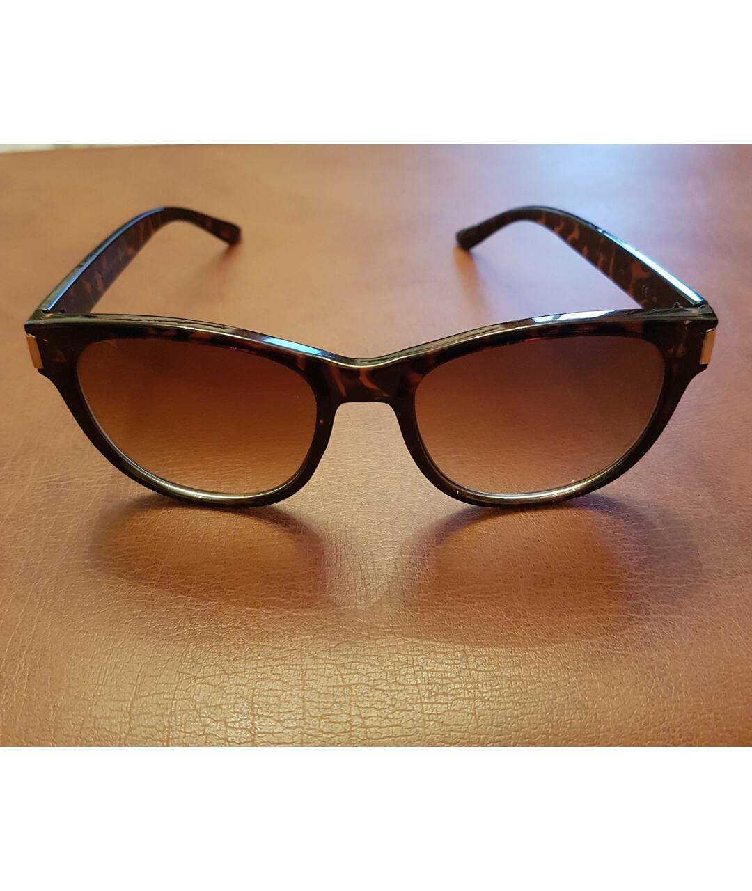 OSCAR DE LA RENTA Коричневые пластиковые солнцезащитные очки, фото 8