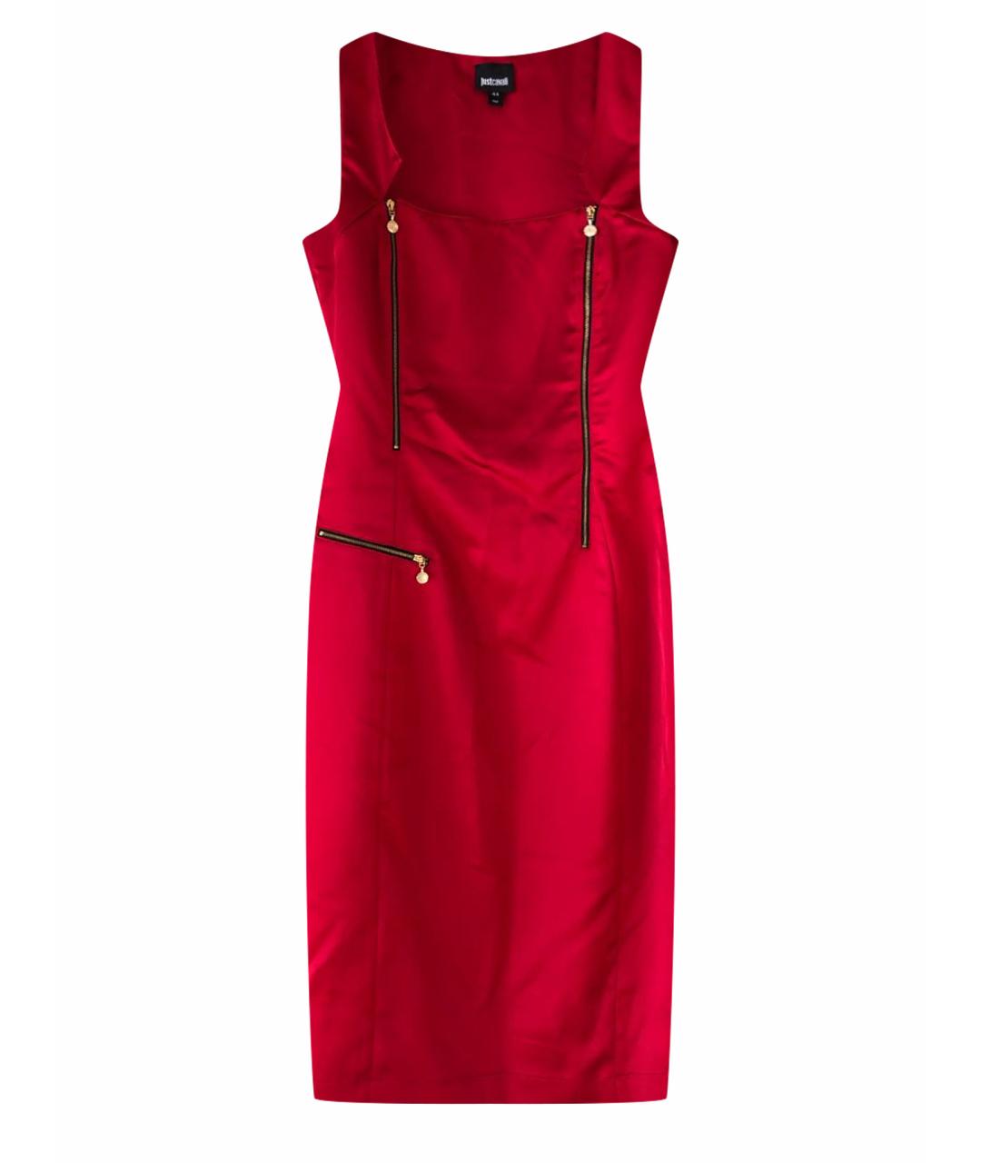 JUST CAVALLI Красное полиэстеровое коктейльное платье, фото 1