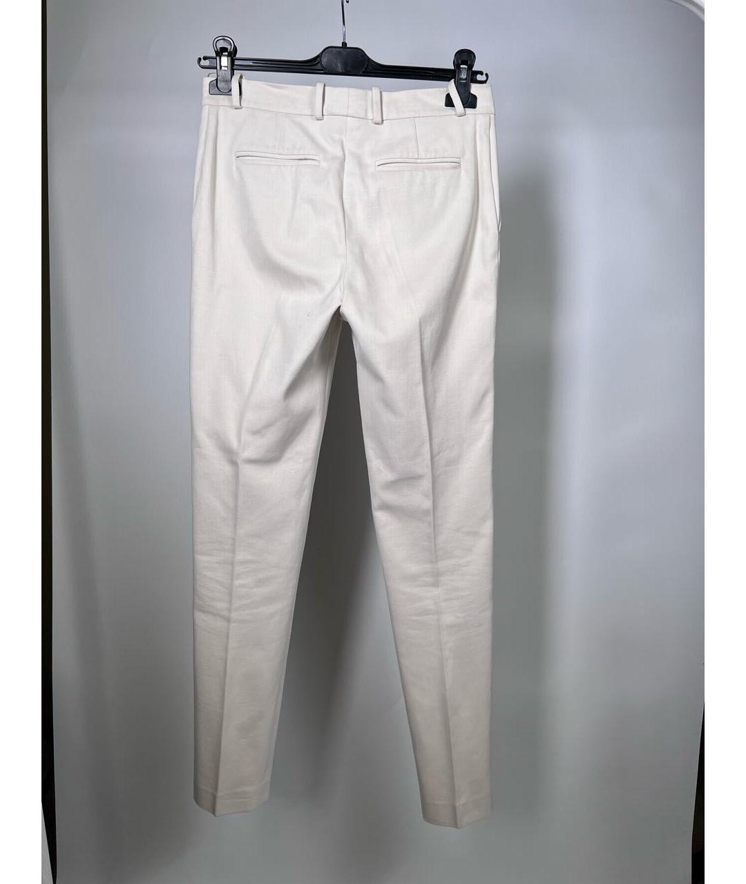 LORO PIANA Белые брюки узкие, фото 2