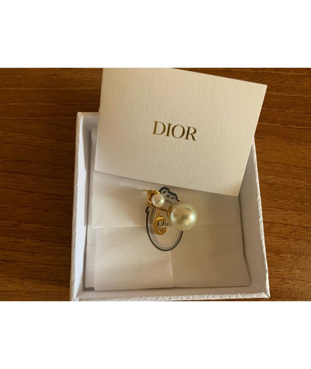 CHRISTIAN DIOR Желтые серьги, фото 2