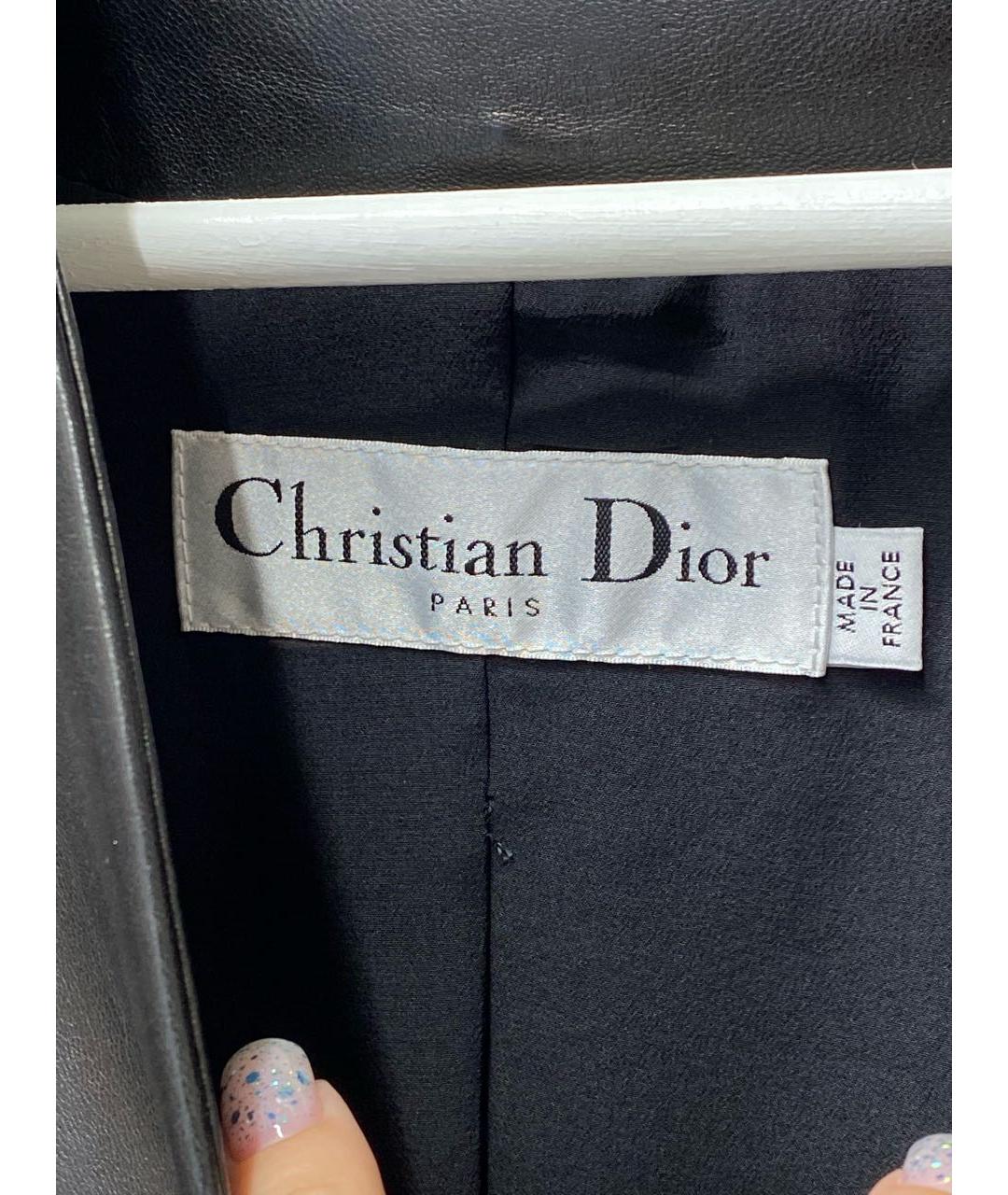CHRISTIAN DIOR Черная кожаная куртка, фото 3