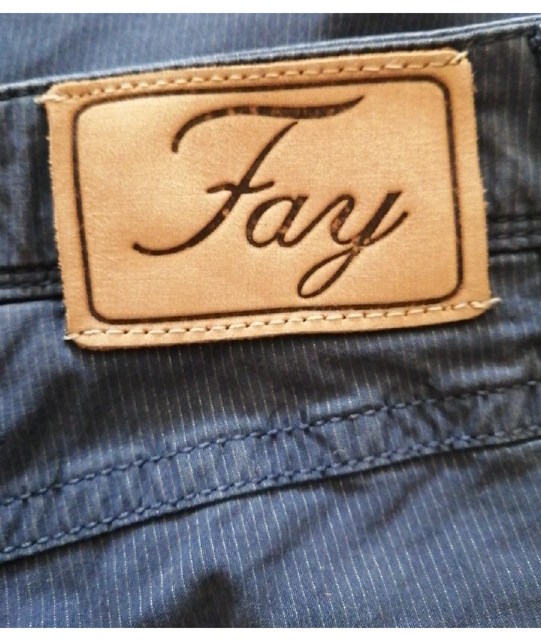 FAY Темно-синие хлопковые шорты, фото 3