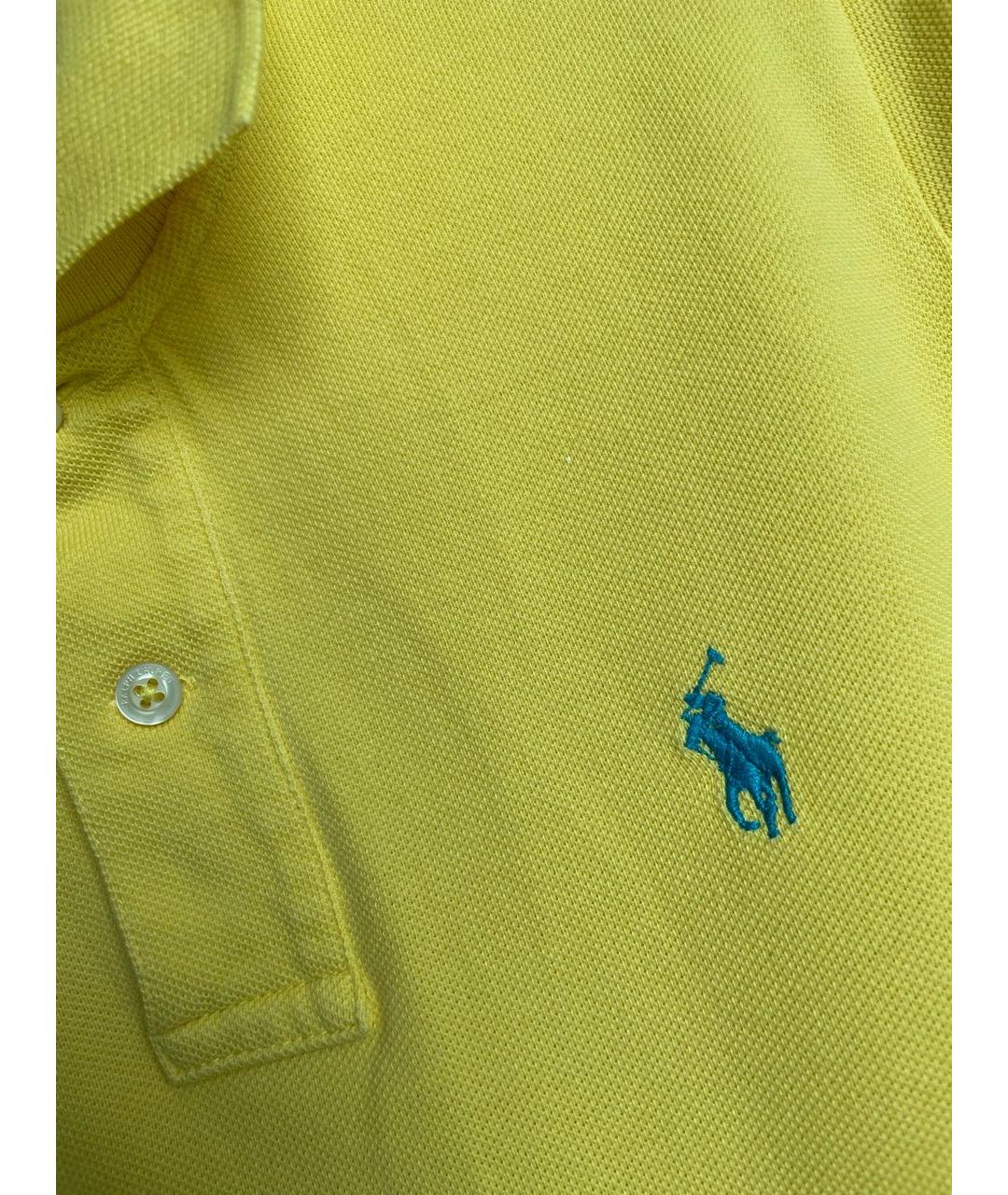 POLO RALPH LAUREN Желтая хлопковая майка, фото 8