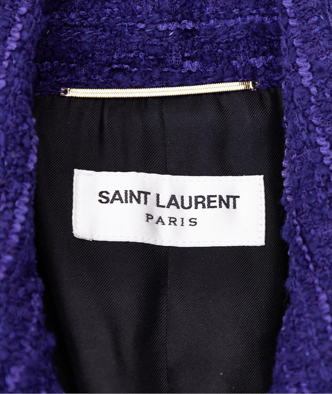 SAINT LAURENT Фиолетовый жакет/пиджак, фото 4