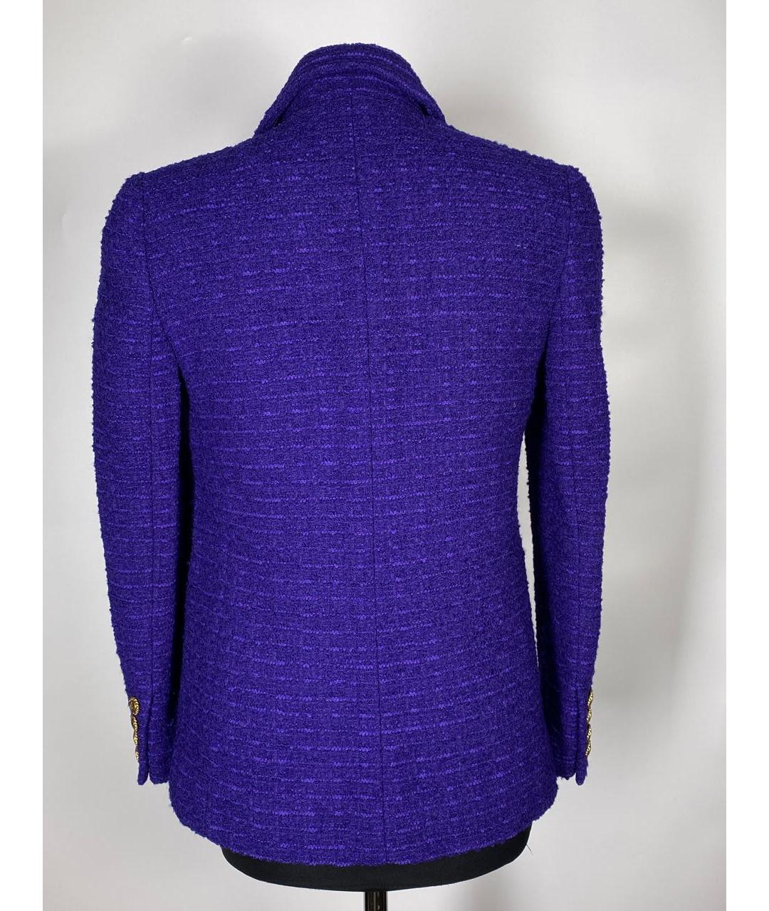SAINT LAURENT Фиолетовый жакет/пиджак, фото 2