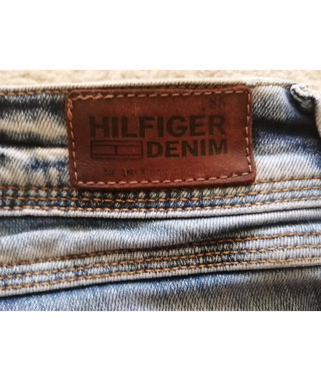 TOMMY HILFIGER Синие хлопко-эластановые прямые джинсы, фото 5