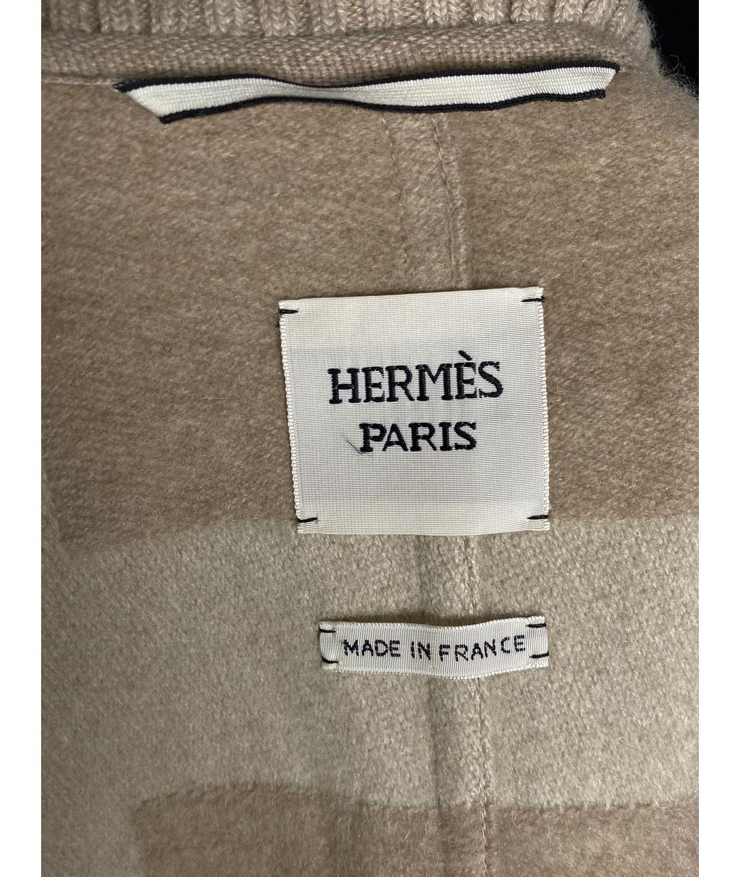 HERMES PRE-OWNED Бежевое пальто, фото 7