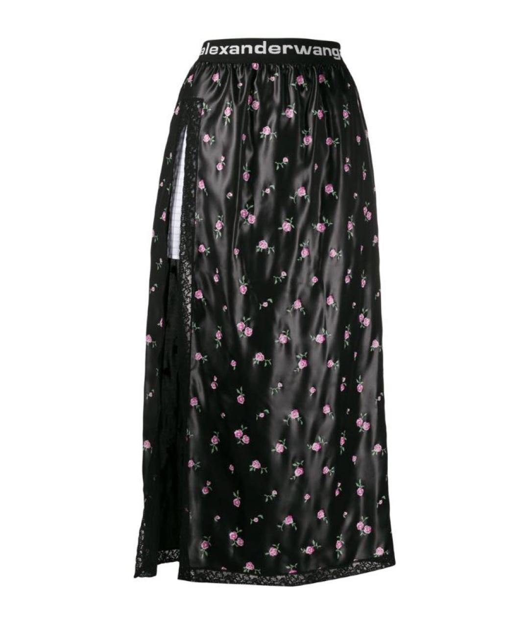 ALEXANDER WANG Черная полиэстеровая юбка-шорты, фото 8