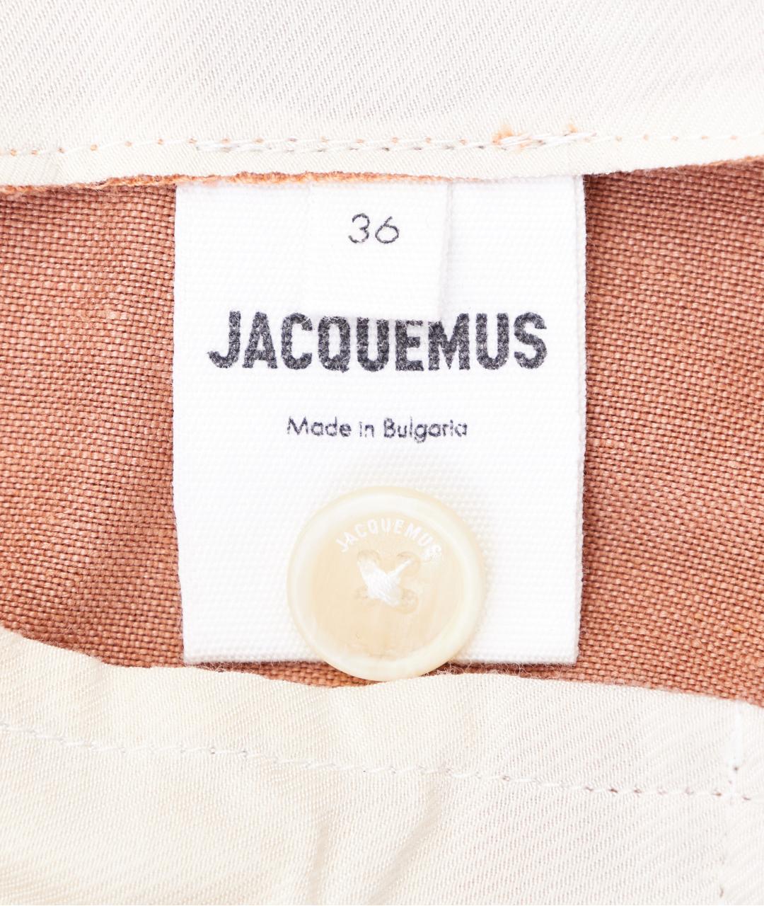 JACQUEMUS Оранжевое прямые брюки, фото 6