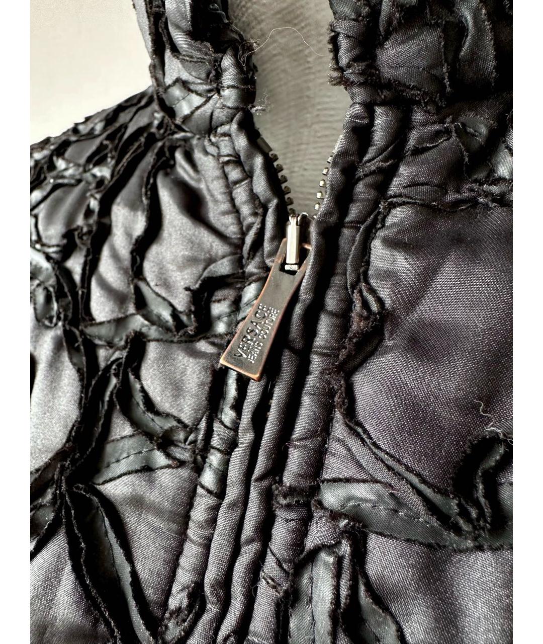 VERSACE JEANS COUTURE Черная синтетическая куртка, фото 4