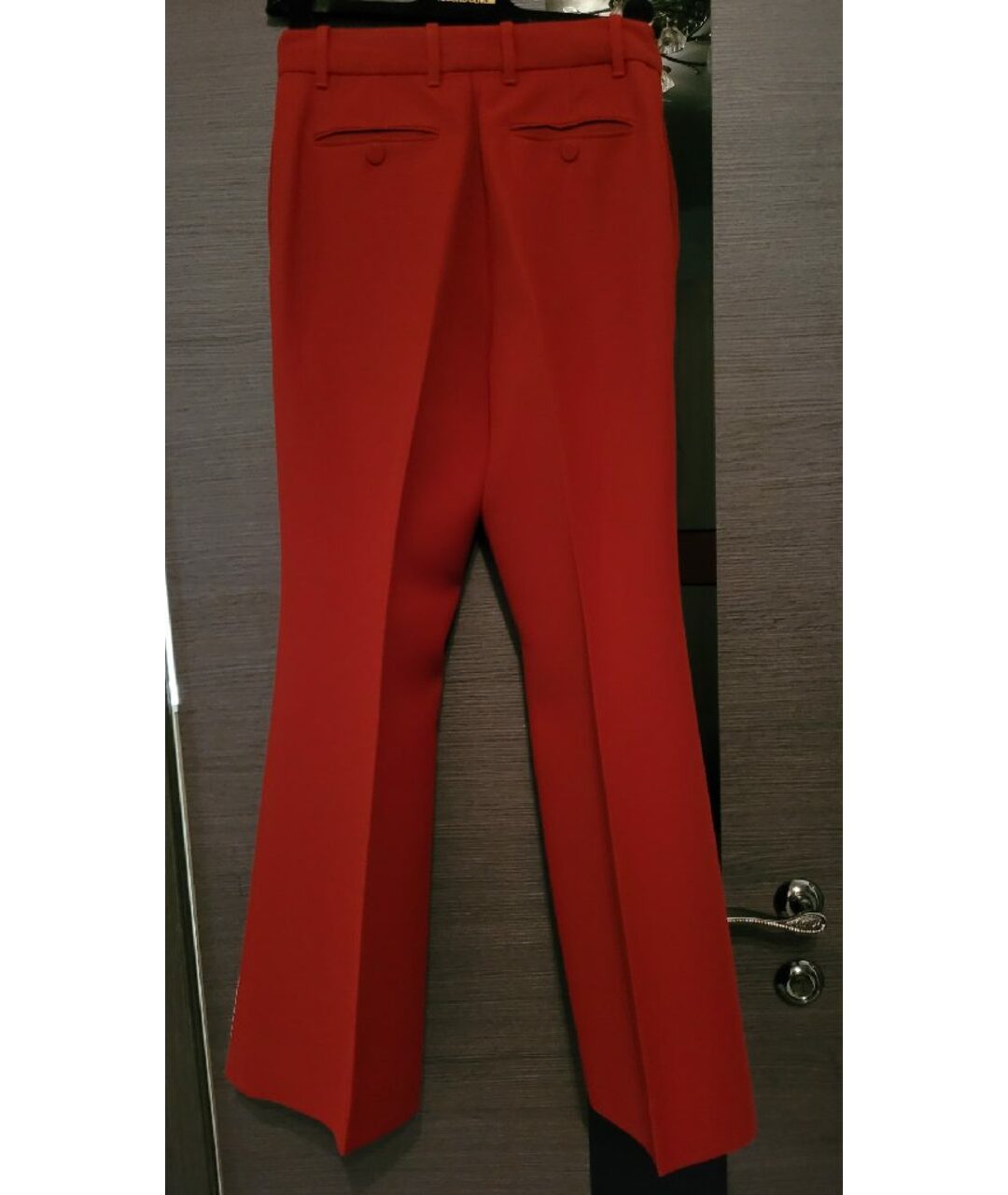 GUCCI Красные шерстяные брюки широкие, фото 2