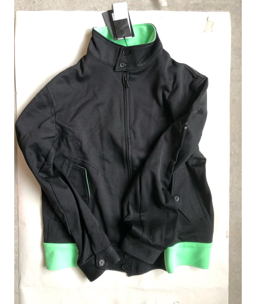 Y-3 Черная синтетическая спортивная куртка, фото 2