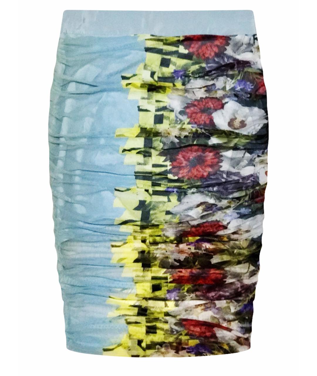 VERSACE Мульти полиамидовая юбка миди, фото 1