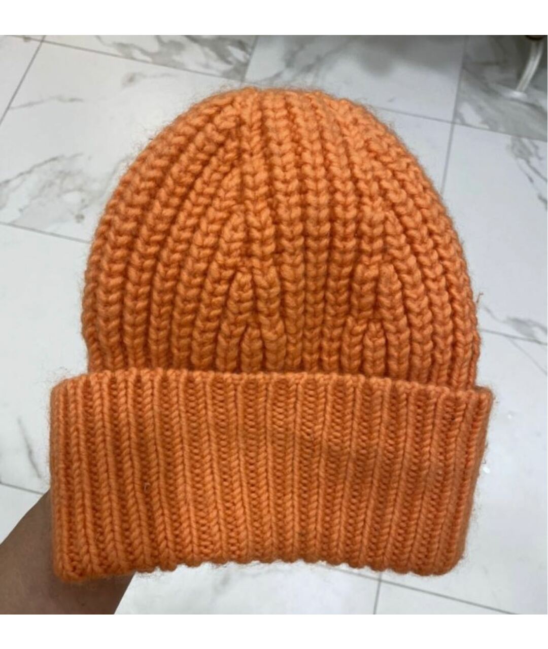 ACNE STUDIOS Оранжевая шерстяная шапка, фото 4