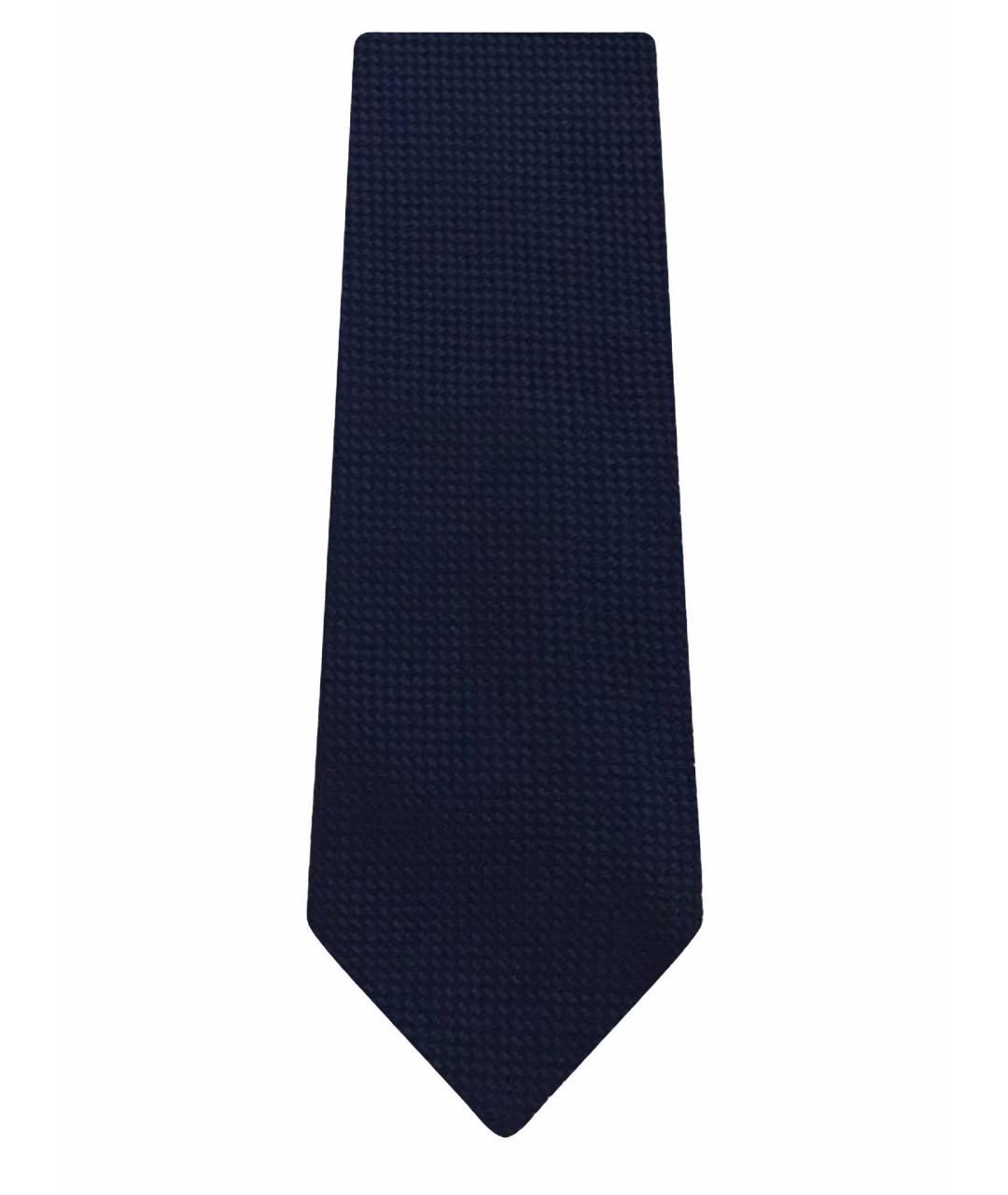 ARMANI COLLEZIONI Темно-синий шелковый галстук, фото 1