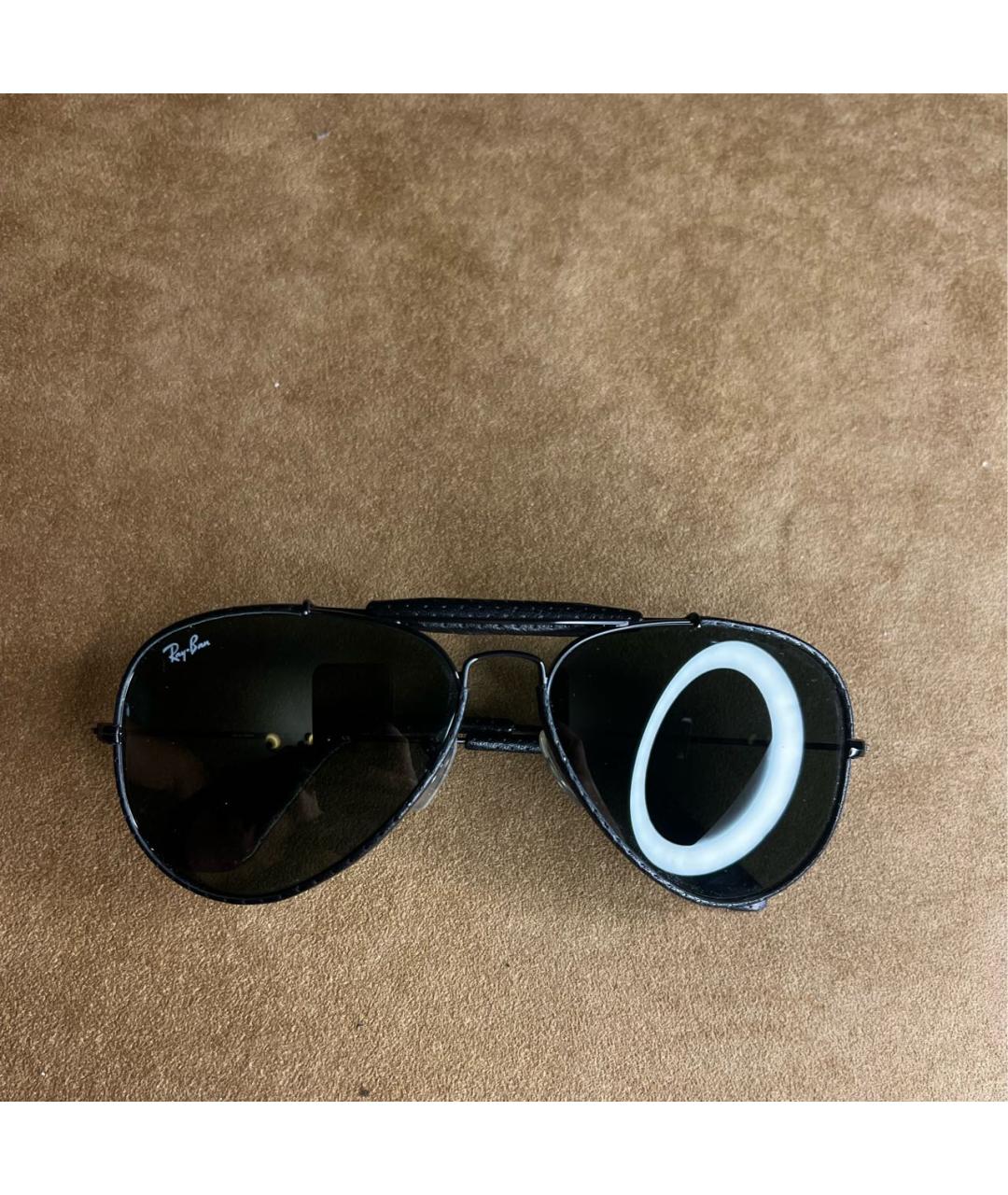 RAY BAN Черные металлические солнцезащитные очки, фото 4