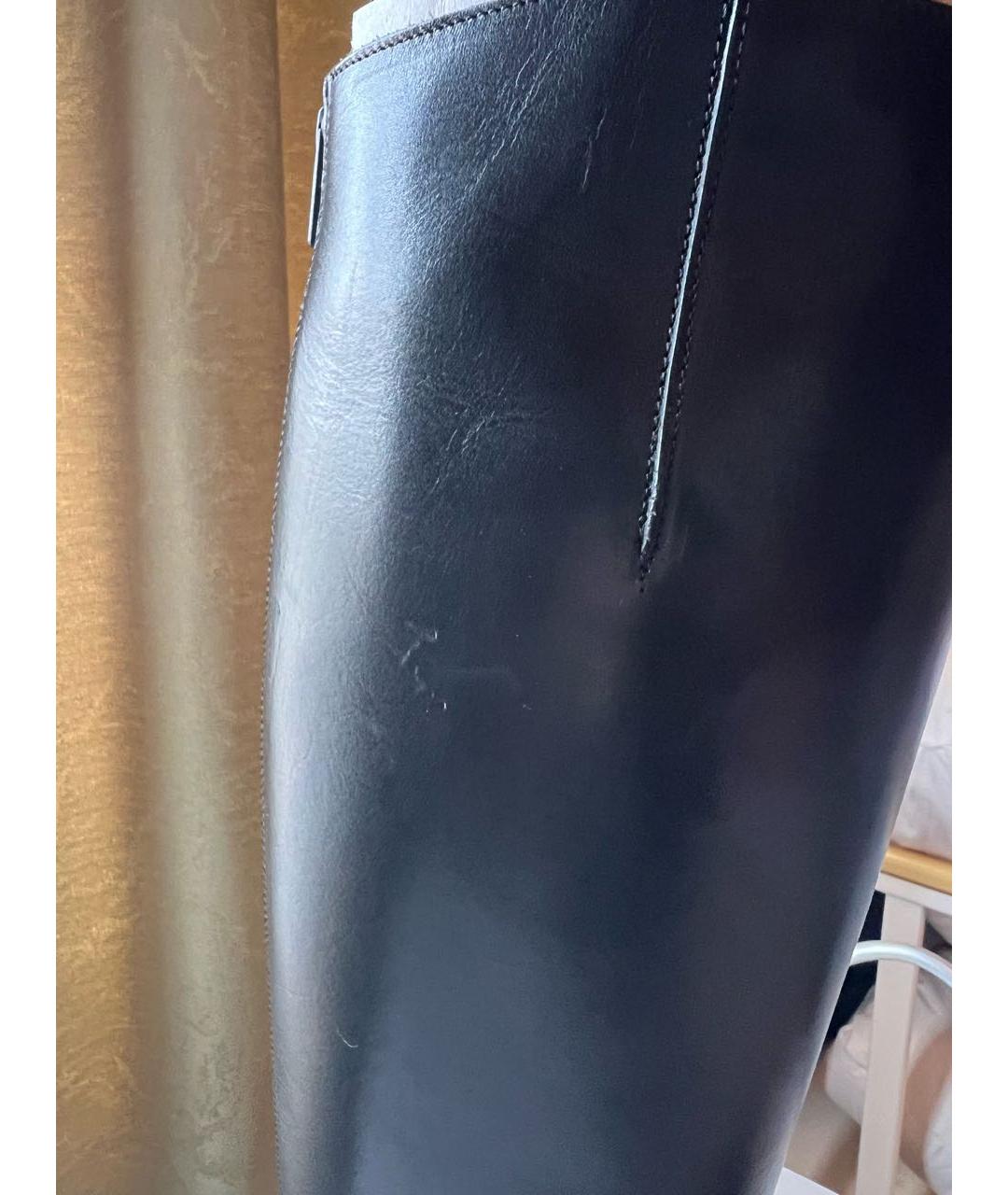 ANN DEMEULEMEESTER Черные кожаные сапоги, фото 7