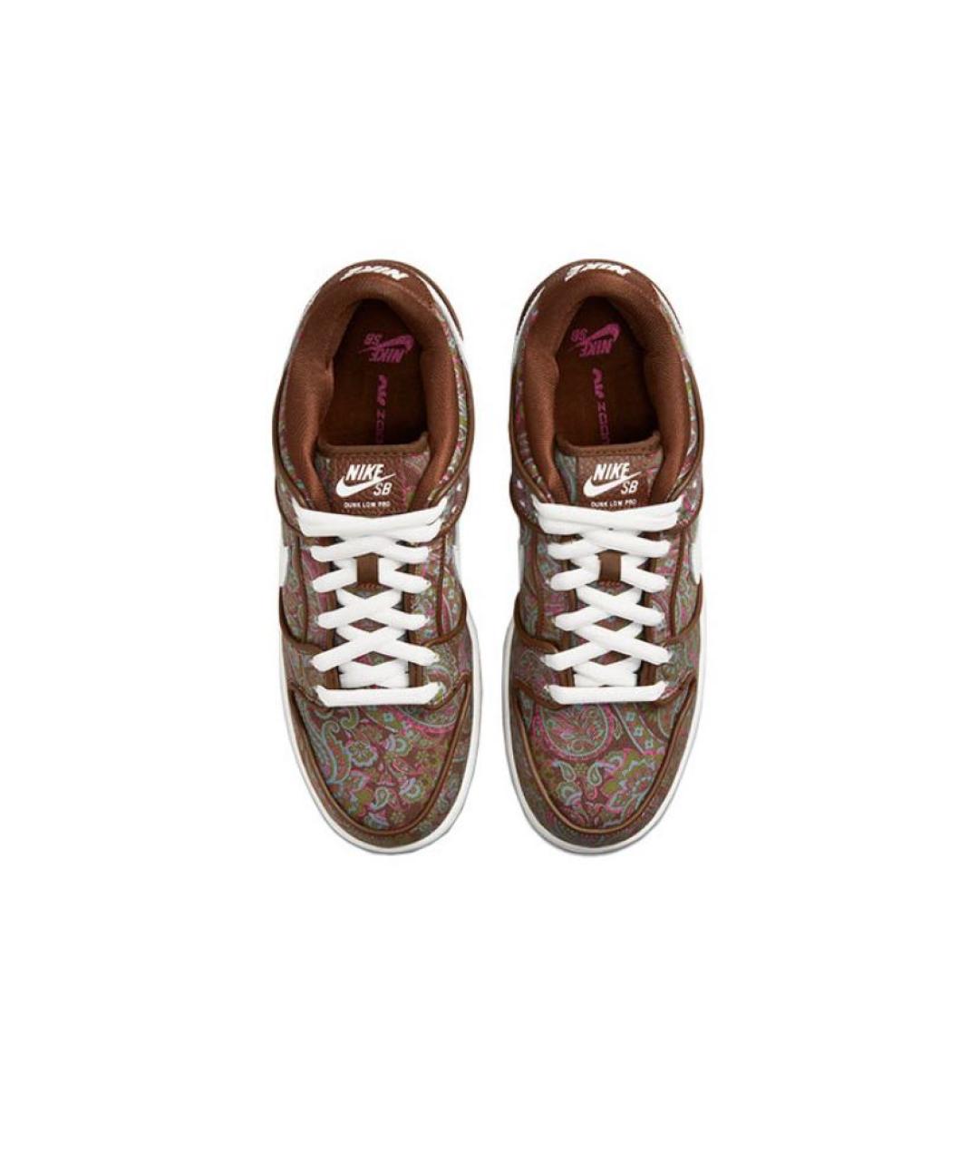 NIKE Коричневые замшевые низкие кроссовки / кеды, фото 2