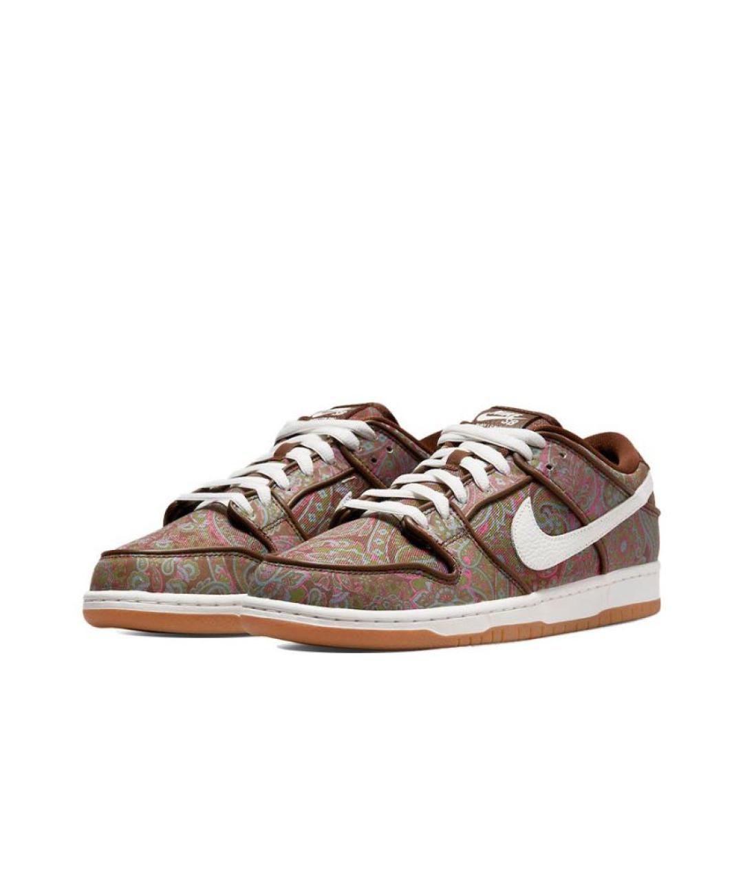 NIKE Коричневые замшевые низкие кроссовки / кеды, фото 3
