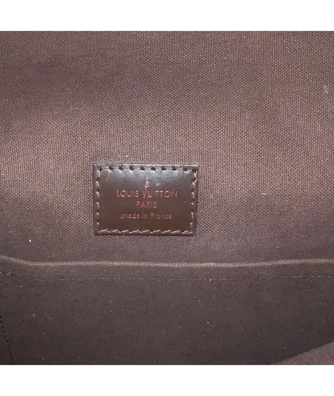 LOUIS VUITTON Коричневая кожаная сумка на плечо, фото 5