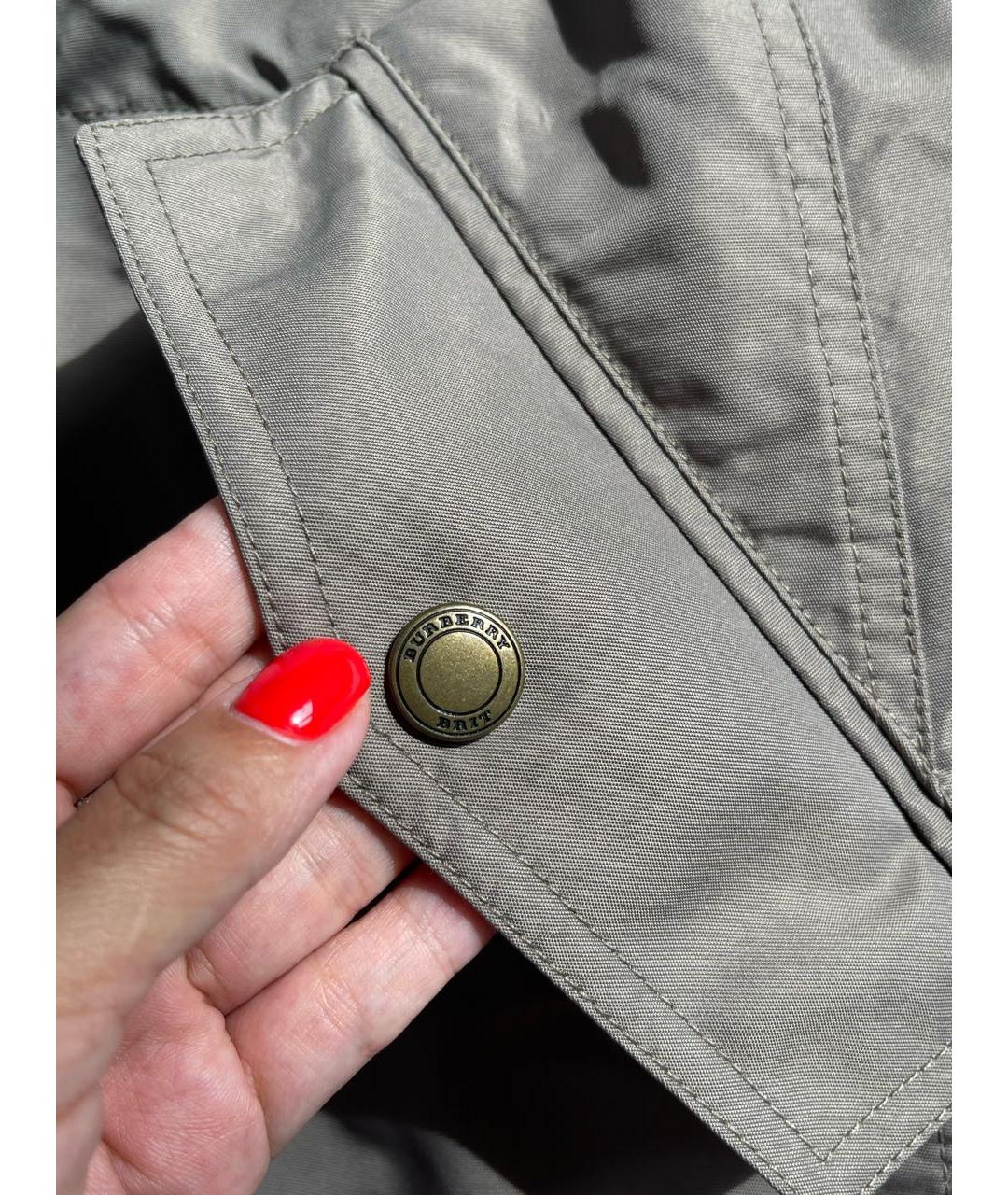 BURBERRY Хаки полиэстеровая парка, фото 3