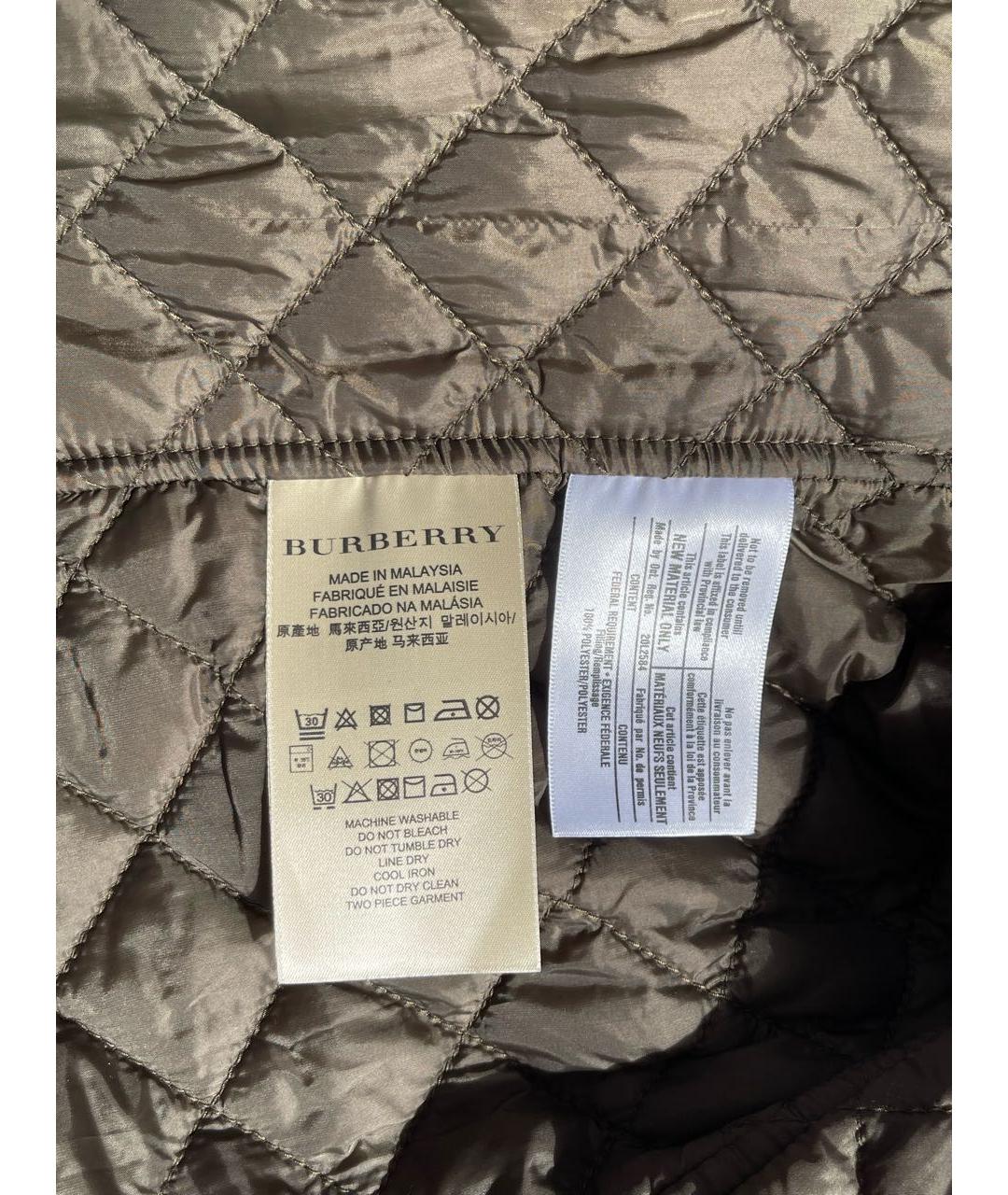 BURBERRY Хаки полиэстеровая парка, фото 7