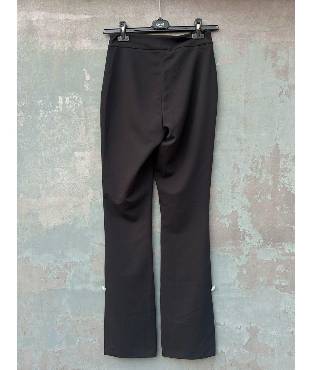 TWIN-SET Черные прямые брюки, фото 3