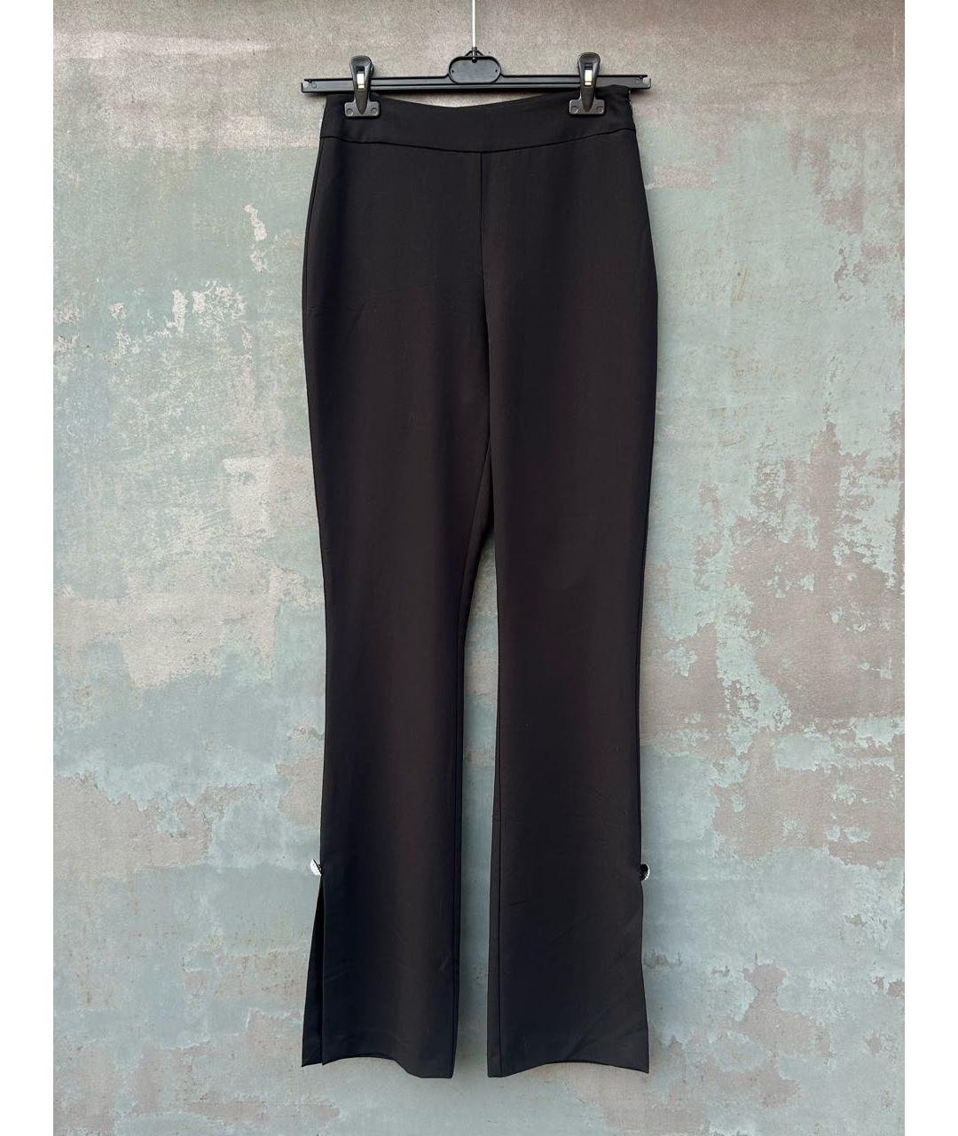 TWIN-SET Черные прямые брюки, фото 2