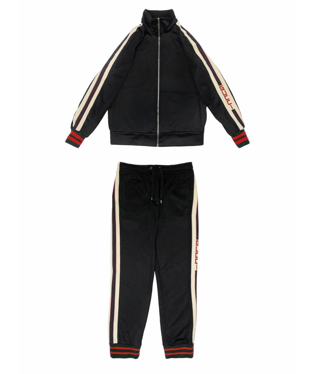 GUCCI Черный полиэстеровый спортивный костюм, фото 1